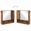 Mirror Cabinet with Door Rustic Wood Look 59 x 17 x 55 cm Engineered Wood