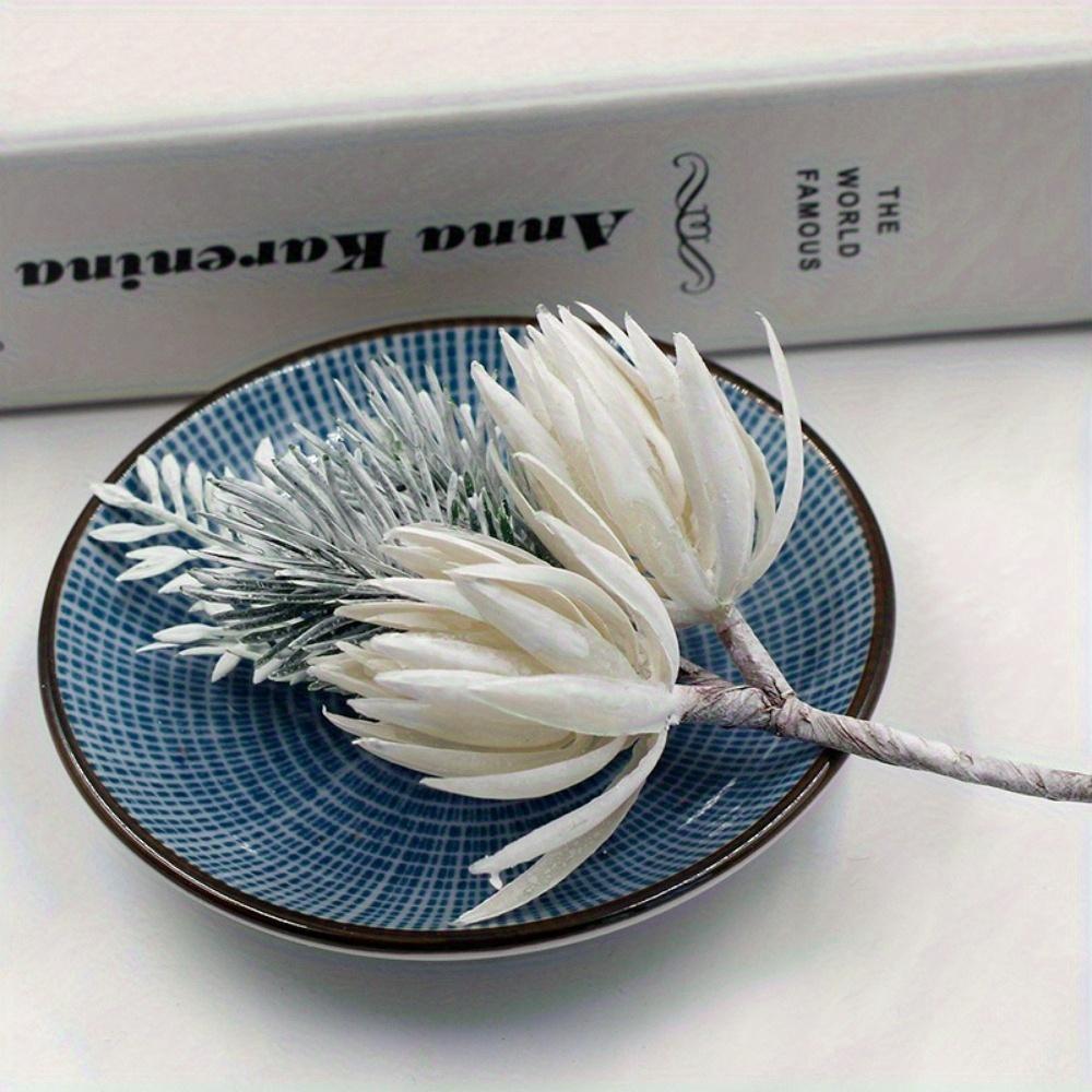 3Pcs Christmas Simulation Flower Bouquet Pine Needle Decorations DIY Handmade Materials Home Wedding Party Decorations