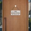Putuo Decor No Soliciting Sign For House PVC No Soliciting Sign For Front Door Hanging Self Adhesive Notice Plaque Door Signal with Rope for House