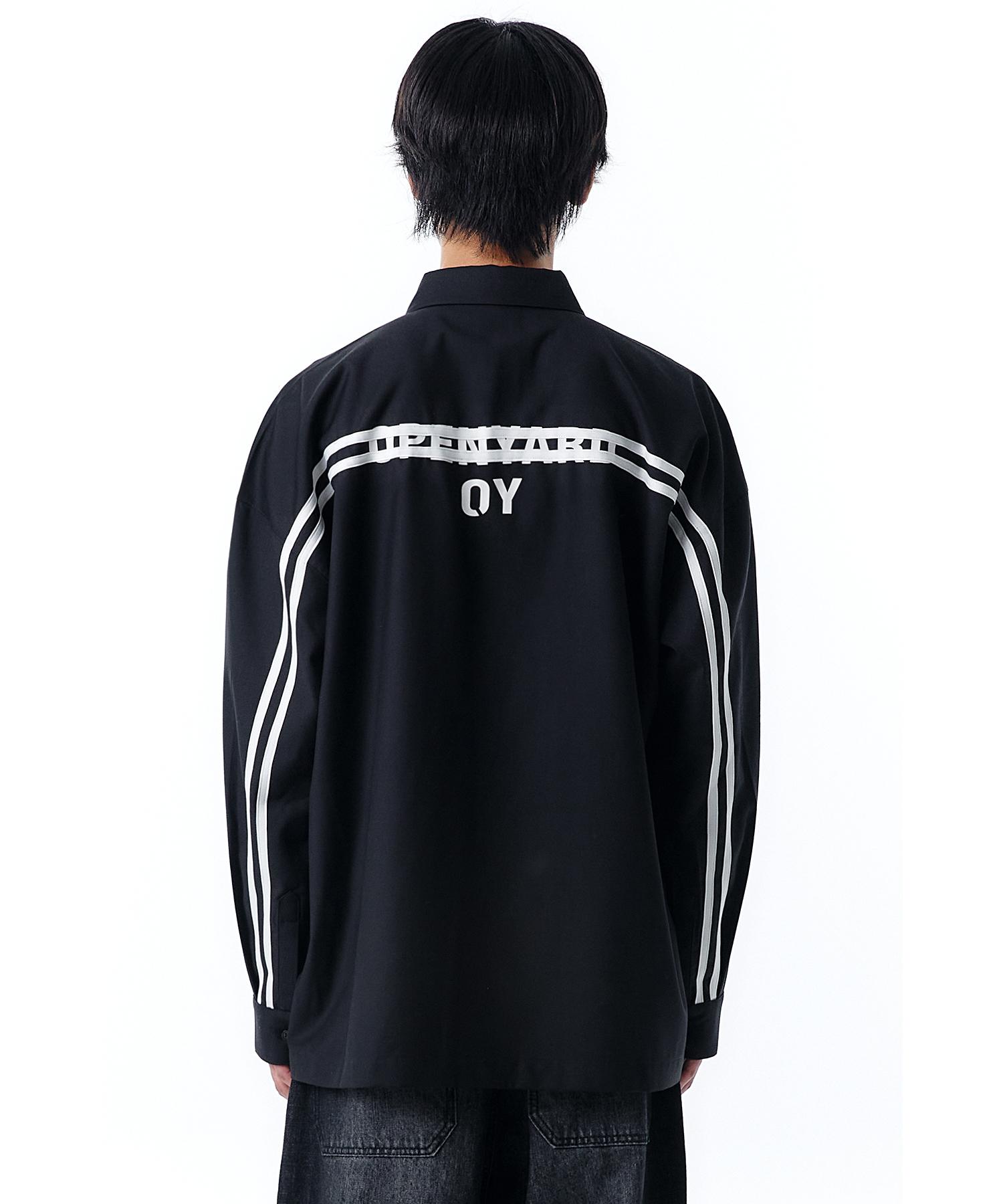 Oy Curve Tape Logo Shirts-Black One Size