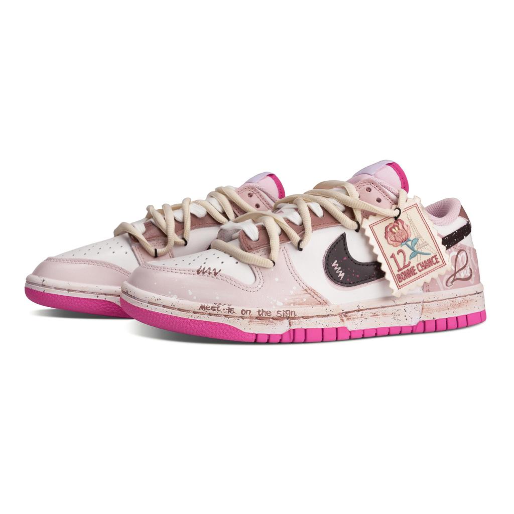 Nike Dunk Heartbeat Echo Rezistente la Alunecare Rezistente la Abraziune Rezistente la Alunecare Rezistente la Abraziune Pantofi de Skateboard cu Partea Inferioară Joasă HQ1181-661(Echipa691-)