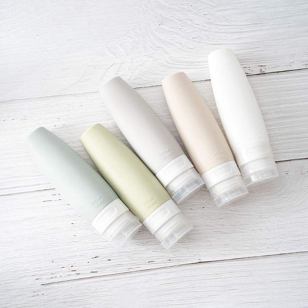 4 Stück/Set Auslaufsicheres Reiseflaschen-Set Weiche nachfüllbare Lotionflasche Abfüllwerkzeug