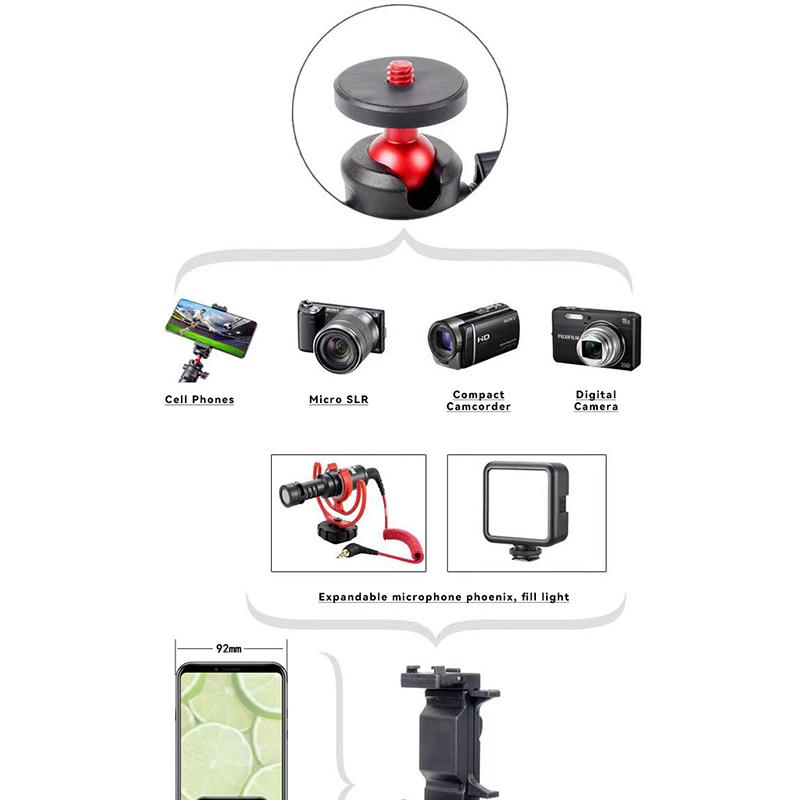 Extension Tripod Selfie Stick Tripod Stand Desktop Tripod Handheld Photography Stand For GoPro Insta360 DJI Action Pocket Camera