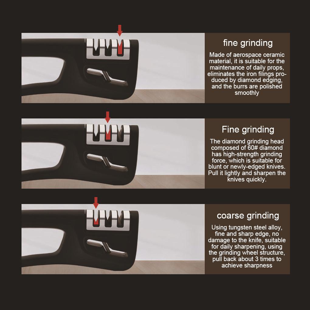Professional Knife Sharpener diamond Quick Professional 3 Stages Sharpener