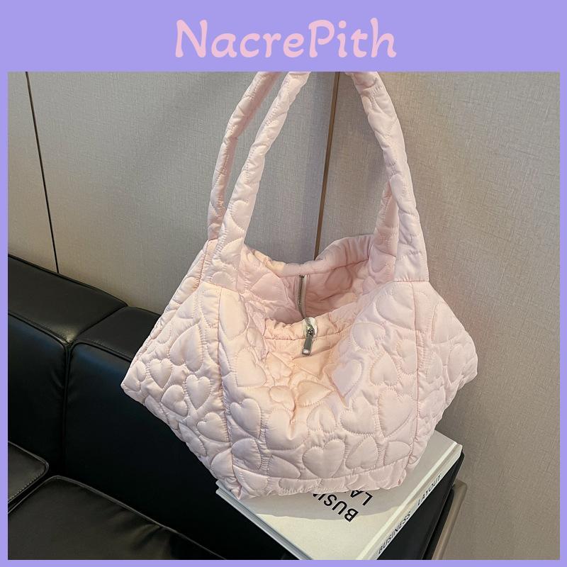 Solid Color Heart Shaped Design Large Capacity Shoulder Bag For Daily Commutes And Casual Outings