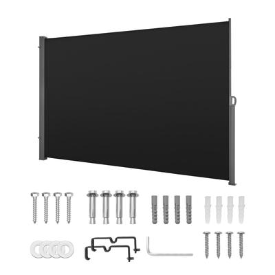 Einziehbare Seitenmarkise, 180x300 cm Terrassen-Einziehbares Seitenschutzrollo mit 180 g/m² Polyestergewebe, Wasserdichte Sonnenmarkise Outdoor Sichtschutz Raum