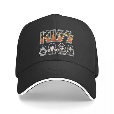 Kiss Grubu Logo Karakterleri Beyzbol Şapkaları Hip Hop Sandviç Şapka Unisex Stil Ayarlanabilir Baba Şapkası Dış Mekan