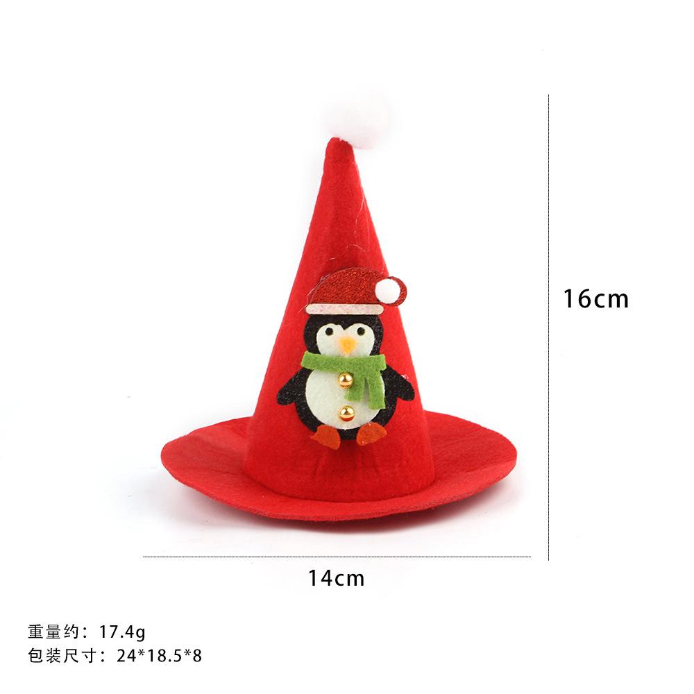 Pet Christmas Hat Three-dimensional Pointed Hat Decorative Hat Plush Cartoon Doll Christmas Pointed Hat Cat Headdress