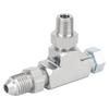 Adapter Fitting Tee 3 Way 1 8  NPT to 4AN & Plug Block Oil Feed Pressure Sensor