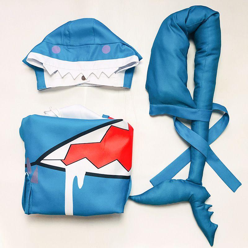 Gawr Gura Cosplay Costume Featuring Shark-themed Design For Halloween Parties