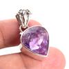 Natural African Amethyst Gemstone 925 Solid Sterling Silver Pendant 1.2'' O5h35