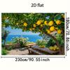 Amalfi Coast Landscape Tapestry for Travel Lovers, Nature and Coastal Themed Room