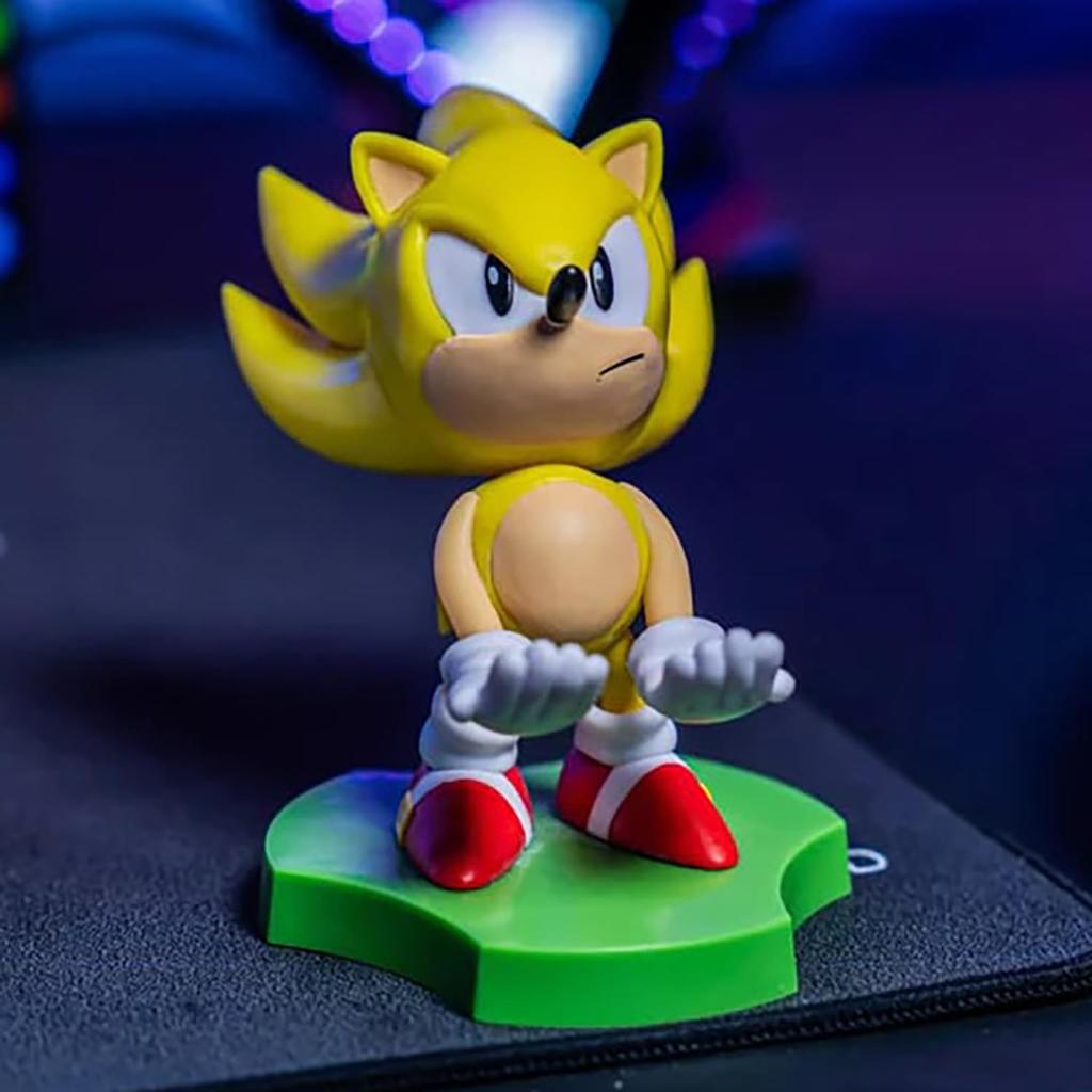 SEGA Super Sonic øretelefoner telefonkabel Guy Mini Collector med en klassisk lisensiert figur [Utsøkt spill] Hold'em - - & Holder, Stand, Twist, Sonic,