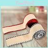 Christmas Themed Craft Ribbon With Red Black Plaid Faux Linen For Holiday Decorations And Gifts