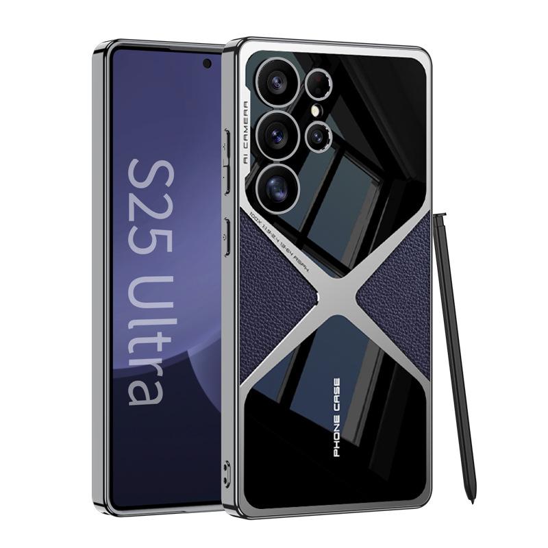 

Чехол для мобильного телефона Samsung S25ultra Гальванизированный Однотонный Кожаный Ультразвуковой Ультратонкий Чехол S25ultra Защитный чехол от падений SM-S23Ultra
