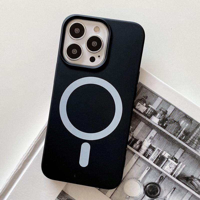 Suitable for Apple 16promax Liquid Silicone Magnetic Phone Case IP15 Imitation Original Liquid Large Hole 13 Protective Case