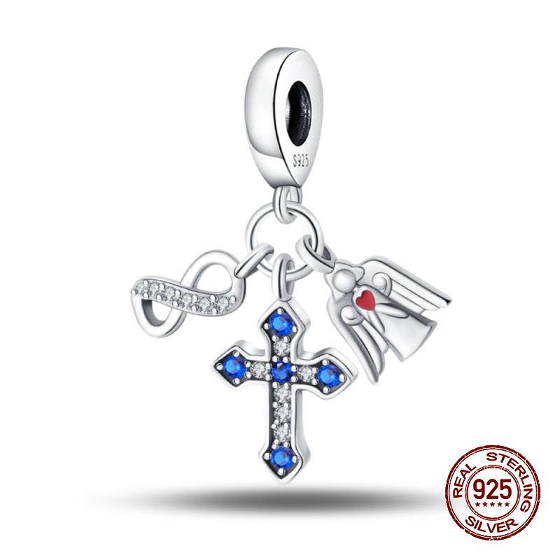 Classic 100% Copper Daemon Angel Cross Evil Eye Charms Beads Fit 3Mmoriginal Bracelets Diy Party Jewelry