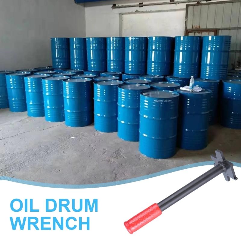 Manual Oil Tanks Opening Wrench for 200L Plastic Barrels Lid, Solid Hand Tool with 45# Steel Labor Saving Design