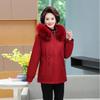 Fashionable Plus Size Parka Down Jacket with Removable Liner for Middle-Aged and Elderly Women