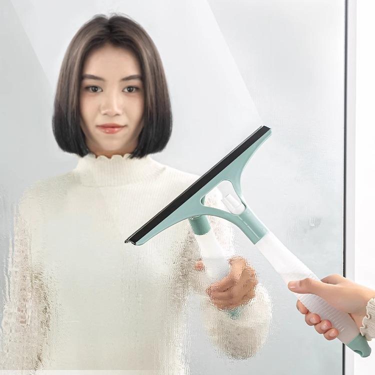 Double-Sided Glass Squeegee with Spray Head - Streak-Free Multifunctional Cleaner