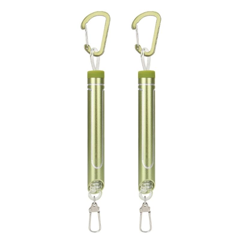 Fishing Lanyard Tube Coiled Lanyard with Clip Safety Fishing Lanyard for Pliers Boating Fishing Heavy Duty Retractable 1 зелёный