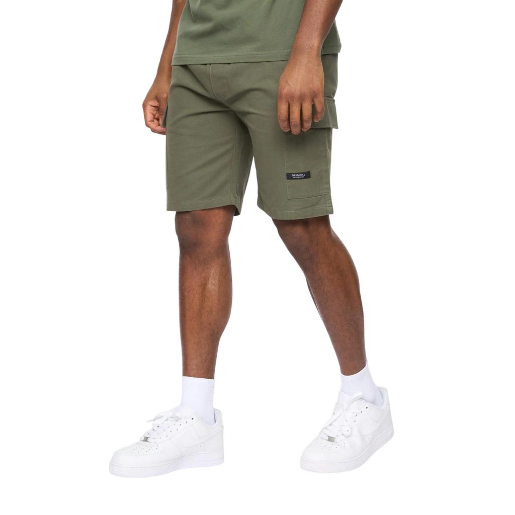 Crosshatch Mens Utilate Elasticated Waist Cargo Shorts