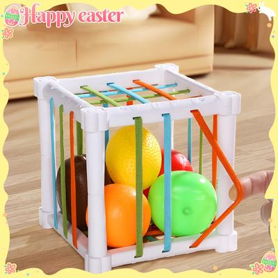 1 Stück buntes Fruchtform-Puzzle-Spielzeug, interaktives Früherlernspiel für Kinder, fördert Konzentration, Form-Farb-Erkennung, sicheres Kunststoffmaterial