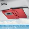 Car Visor Mount for Glasses Sun Holder, Eye Clip Organizer Auto Vehicle, Multi Functional Storage Pouch Sunglasses, Ticket Holder Interior