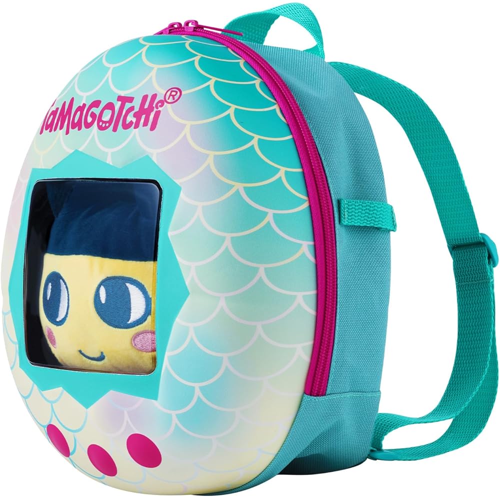 BANDAI Tamagotchi Kurutto Plush Toy Backpack Set Mamecchi with Accessories