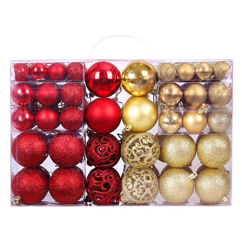 Electroplated Irregular Painted Plastic Christmas Ornament Set 100-Pack