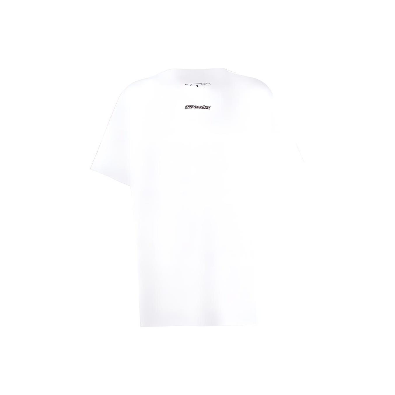 OFF-WHITE Крупногабаритная футболка Marker Red Arrows Белая мужская уличная одежда OMAA038E20JER0020125 S