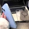 Luxury Phone Case For 16 15 14 13 12 11 Pro Max For Magsafe Magnetic Wireless Charging Animation Shockproof Cover Matte Case