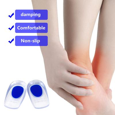 Orthopädische Einlegesohlen aus weichem Silikongel für Fersenspornschmerzen, Fußkissen, Fußmassagegerät, Pflege, Halbfersen-Einlegesohlen, Höhenerhöhung