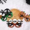 Pack of 3 Halloween Party Eyewear Pumpkin Bat Skull Decorations Comfortable Fit Glasses Accessories For Kids Adults