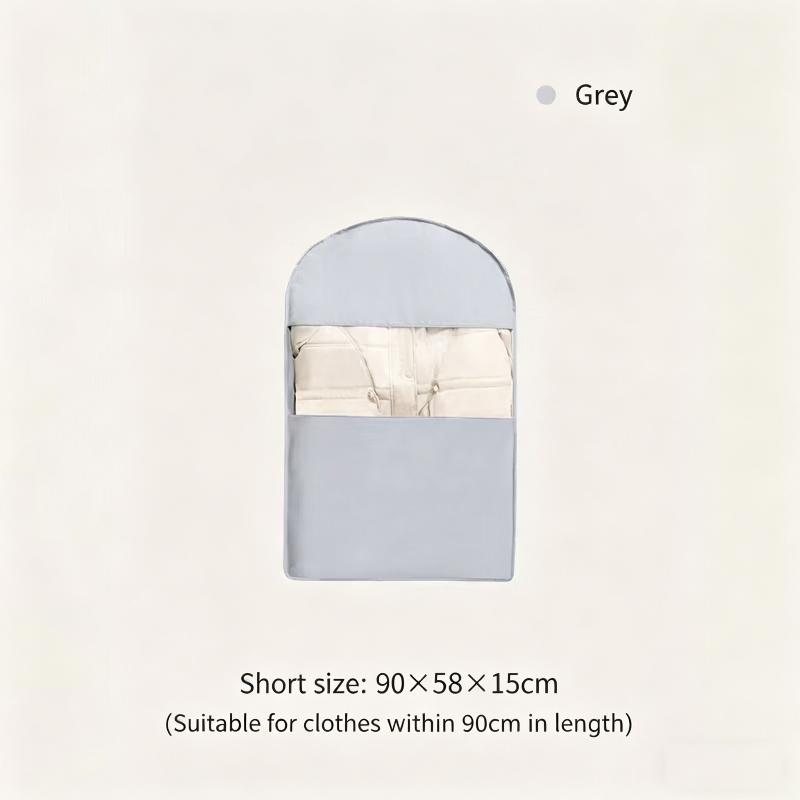 

Beige Compression Hanging Bag, 40% Space-Saving Vacuum Seal, See-Through Storage With Durable Zipper For Winter Clothes S сірий колір