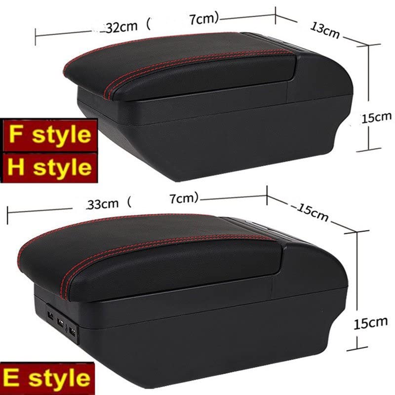 Car Armrest Box Abarth 595 Car Armrest Box Central Store Content Storage Box and