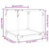 Coffee Table with Glass Top Black Transparent 40 x 40 x 40 cm Steel