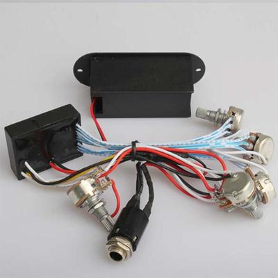 3 Bant EQ Ön Amfi Devresi Bas Gitar Kablolama Demeti Aktif Bas Manyetiği İçin-L016