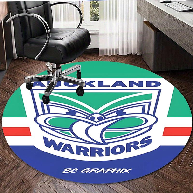 1 Stück Fußballmannschaft (10) Design Bedruckter Bereich Runder Teppich für Schlafzimmer Wohnzimmer Heimdekoration Teppiche Matte Rutschfeste Matte Teppich für das Bett