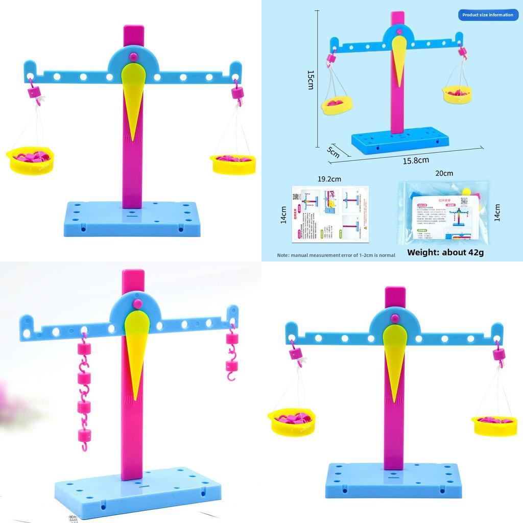 Ensemble de Matériaux Modèle d'Assemblage Balance d'Expérience Scientifique Jouet Puzzle pour Enfants Éducatif