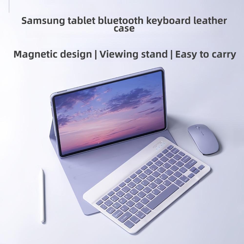 Leather Case for Samsung A9 Plus Tablet with Magnetic Keyboard and S Pen Slot Compatible S9FE