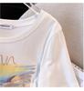 Plus Size Loose Mid-Length Round Neck Short Sleeve T-Shirt for Women