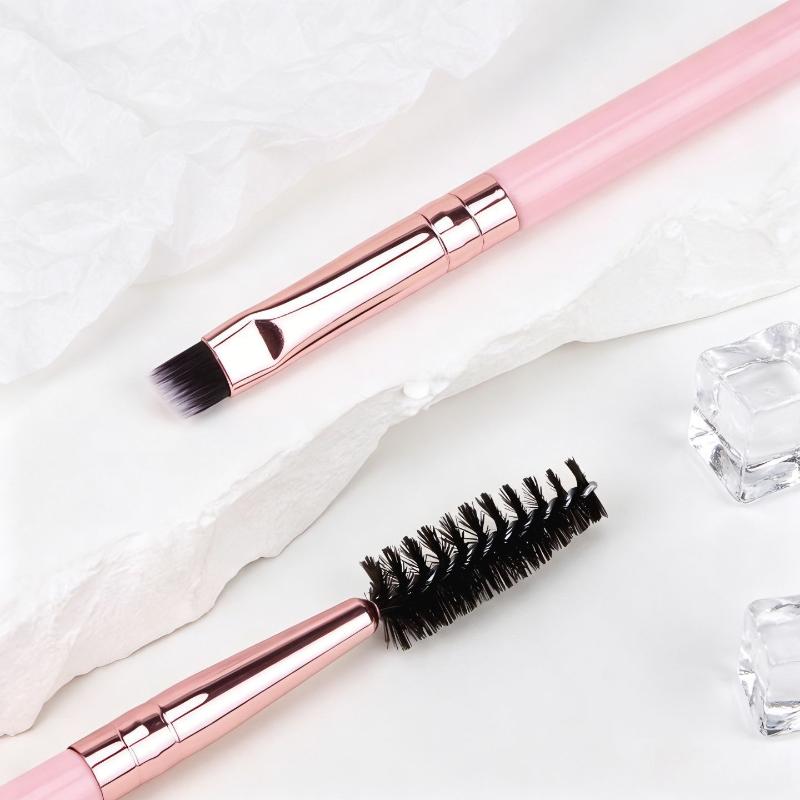 Double Makeup Brush Eyelash Brush And Blade Eyeliner Brush Fine Oblique Head Eyebrow Brush Outline Eyeliner Shadow Brush