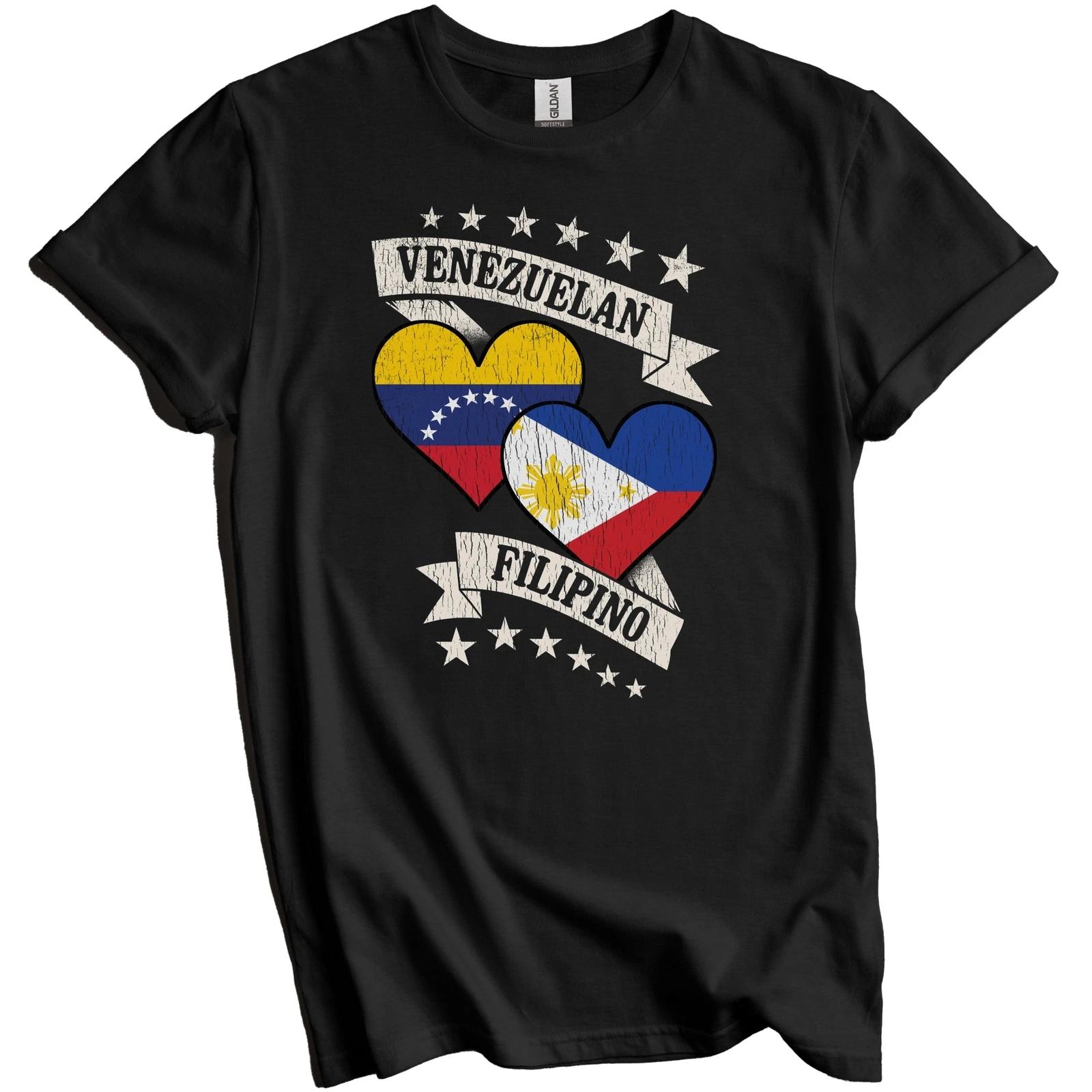 Venezuelan Filipino Heart Flags Venezuela Philippines T-Shirt 3XL