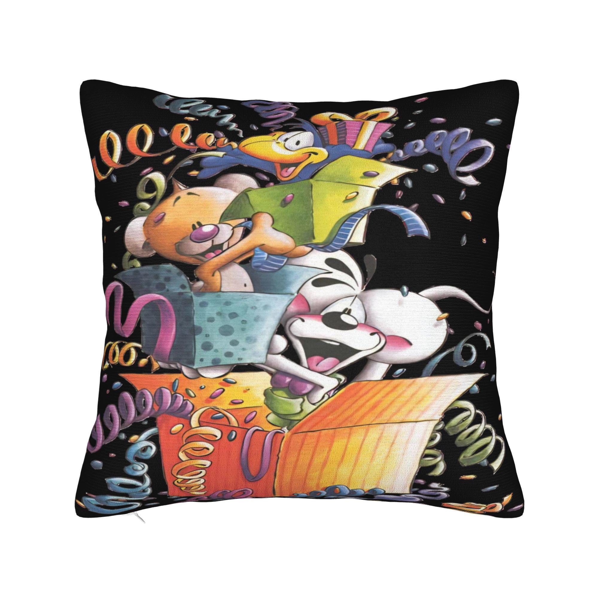 Мультяшная наволочка D-Diddl Уютная наволочка для дивана, спальни, домашнего декора Милые забавные наволочки 12x12Inch