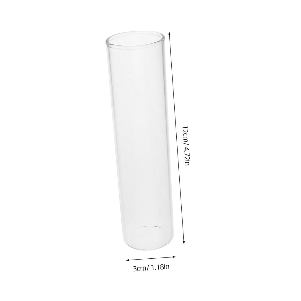 NUOLUX Test Tube Vases, Transparent Glass, for Propagating Plants, Hydroponic Compatible, Rear Decor, Indoor Use, Set of 4