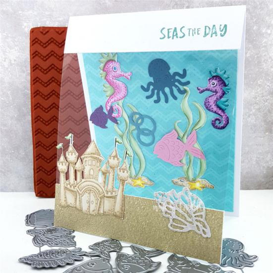 Mušle Kovové vyřezávací šablony DIY Scrapbook Embosování Papírové karty Album Řemeslná šablona