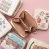 Capybara Cute Wallets PU Leather Zipper Credit Card Holoder Money Coin Purse Girls Students Gift Portable Waterproof Storage Bag
