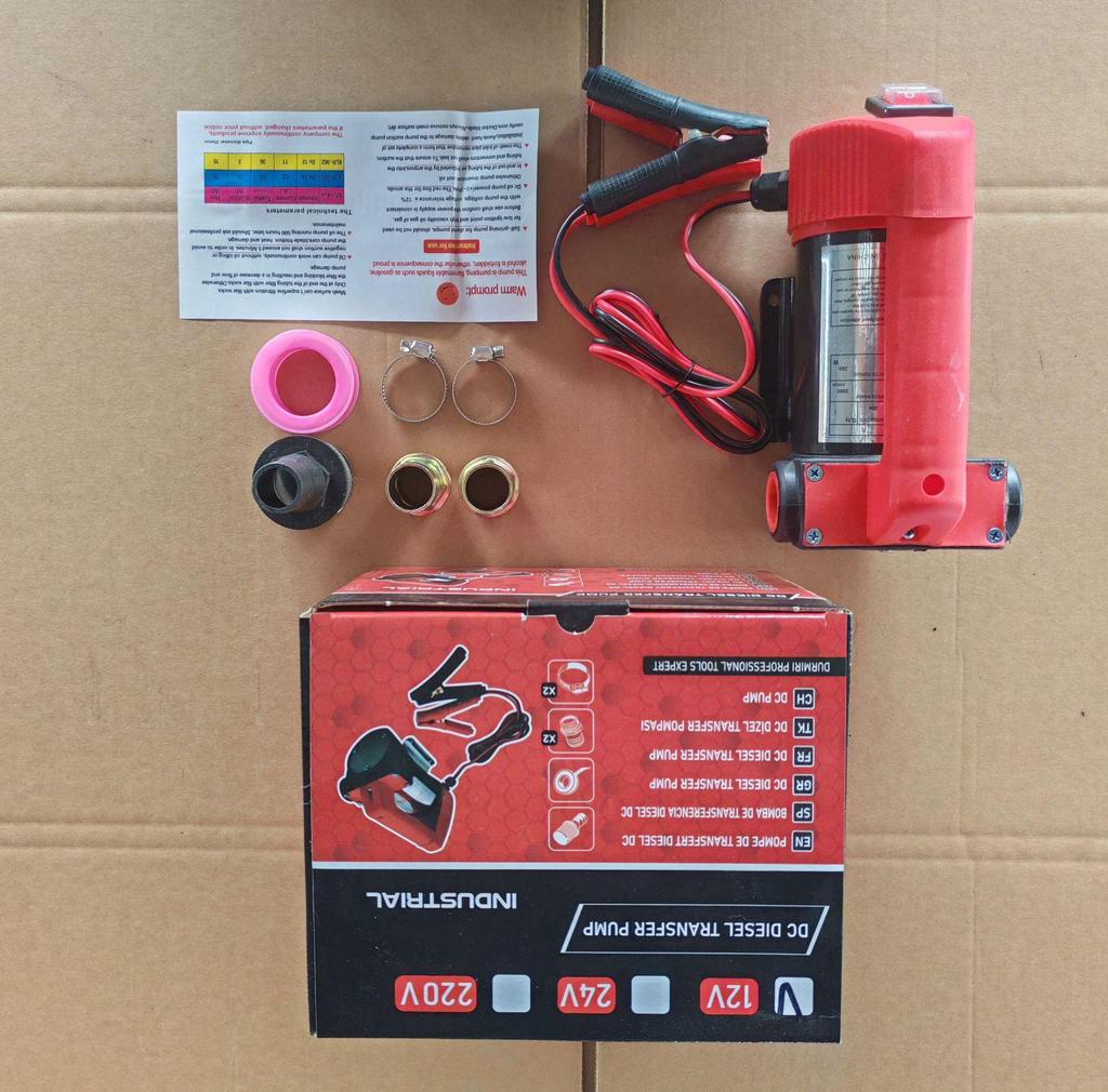 High Flow Self-Priming Electric Oil Pump - Portable 12V/24V Diesel Fuel Dispenser & Extraction Machine