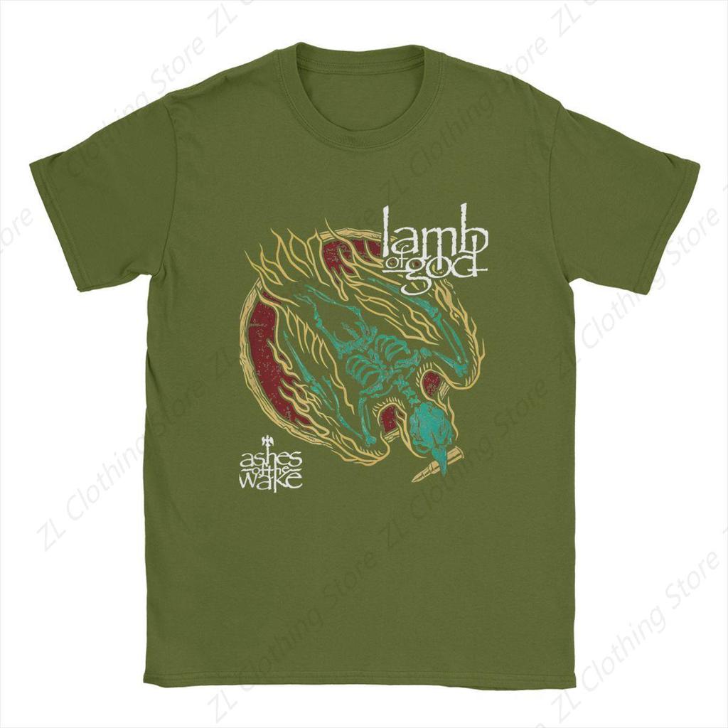 T-shirt da uomo Lamb Of God Scheletro Band Moda Cotone Maglietta Manica Corta Aquila 15° Anniversario T-shirt Girocollo Abbigliamento Nuovo